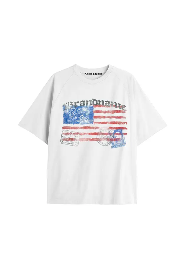 vintage 2'5randname oversize t-shirt Beyaz